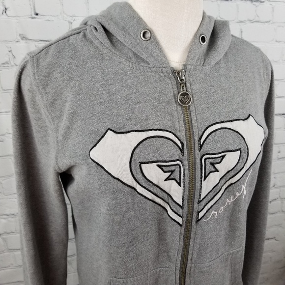 ROXY | gray full zip hoodie - Picture 2 of 4